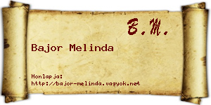 Bajor Melinda névjegykártya